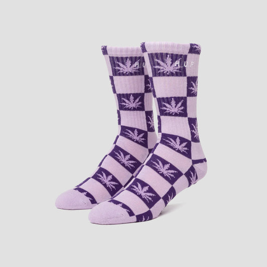 HUF Checkered Plantlife Socks Purple