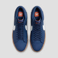 Load image into Gallery viewer, Nike SB Zoom Blazer Mid Skate Shoes Navy / White - Navy - Gum Light Brown