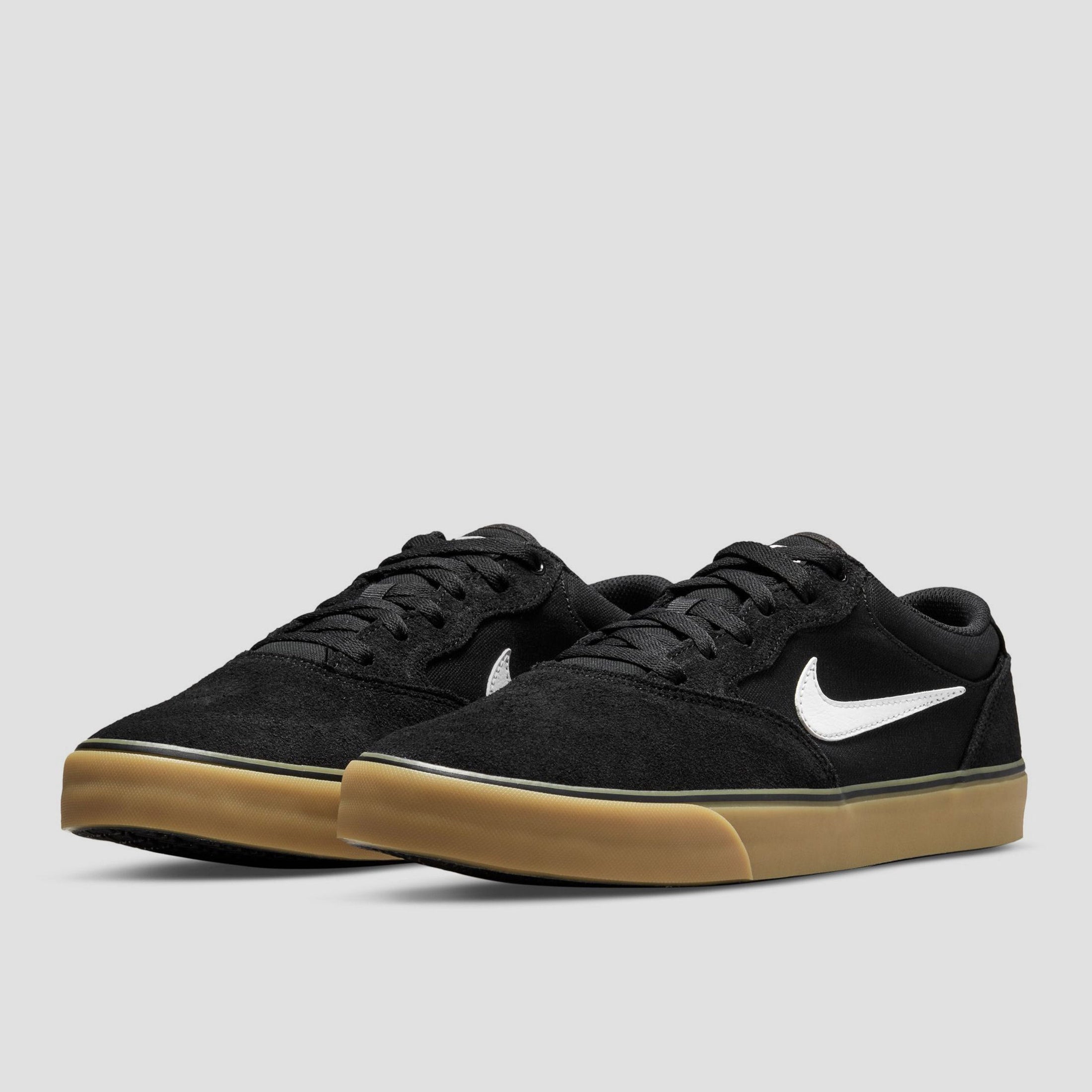 Nike SB Chron 2 Skate Shoes Black / White - Black / Gum