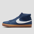 Load image into Gallery viewer, Nike SB Zoom Blazer Mid Skate Shoes Navy / White - Navy - Gum Light Brown