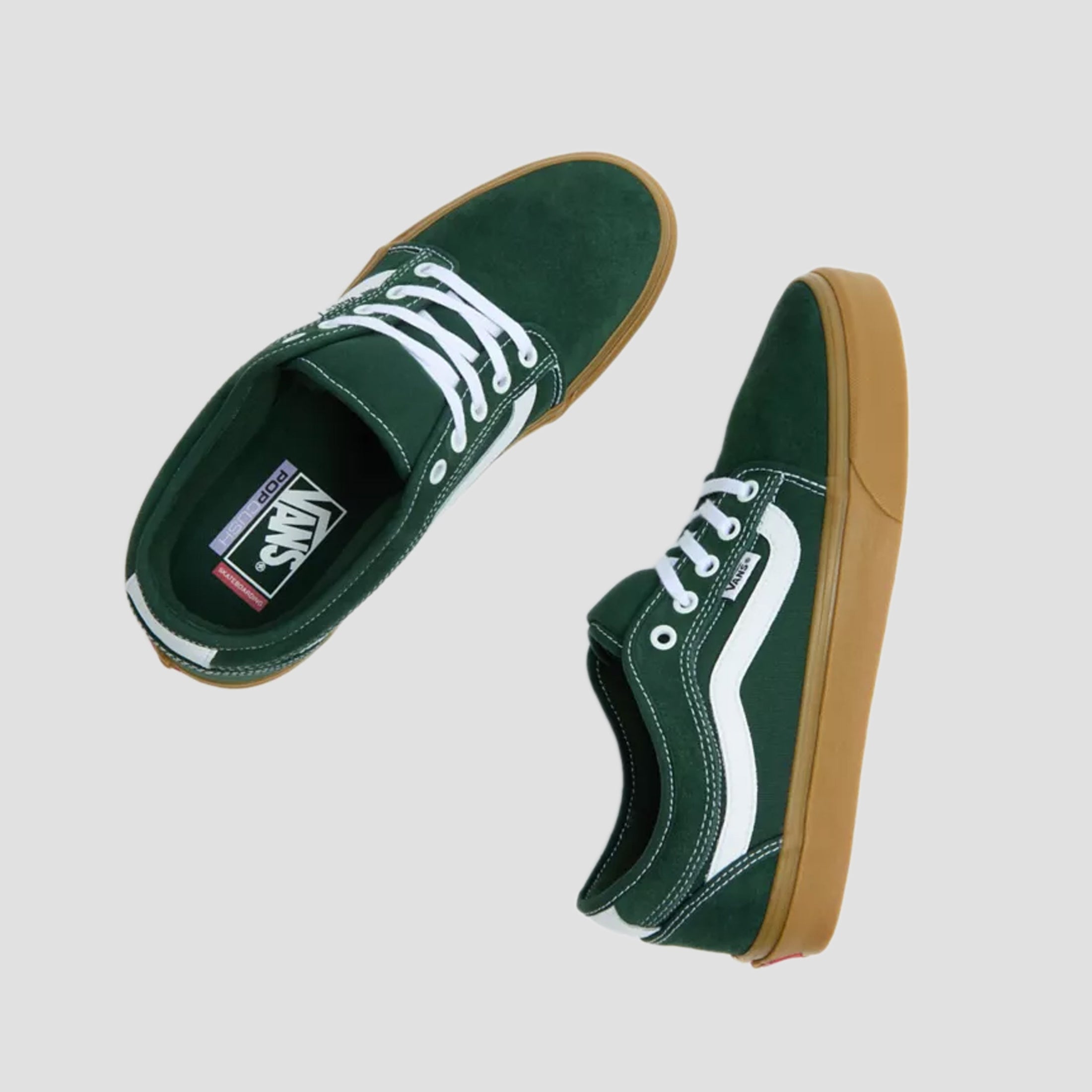 Vans Chukka Low Sidestripe Skate Shoes Green