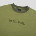 Load image into Gallery viewer, PassPort Official Contrast Organic Crew Olive