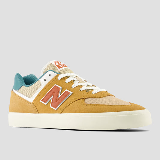 New Balance 574 Shoes Tan / Teal