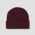 Load image into Gallery viewer, HUF All Caps Cuff Beanie Burgundy