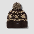 Load image into Gallery viewer, HUF Apres Cuff Pom Beanie Brown