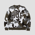 Load image into Gallery viewer, HUF Arch Jacquard Camo Crewneck Camo