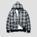 Load image into Gallery viewer, HUF Arch Plaid Full Zip Heavyweight Hoodie Black