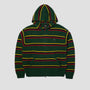 HUF Banks Full Zip Striped Hoodie Sycamore