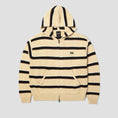 Load image into Gallery viewer, HUF Banks Full Zip Striped Hoodie Tan