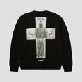 Load image into Gallery viewer, HUF X Isaac Hayes Black Moses Knit Sweater Crew Black