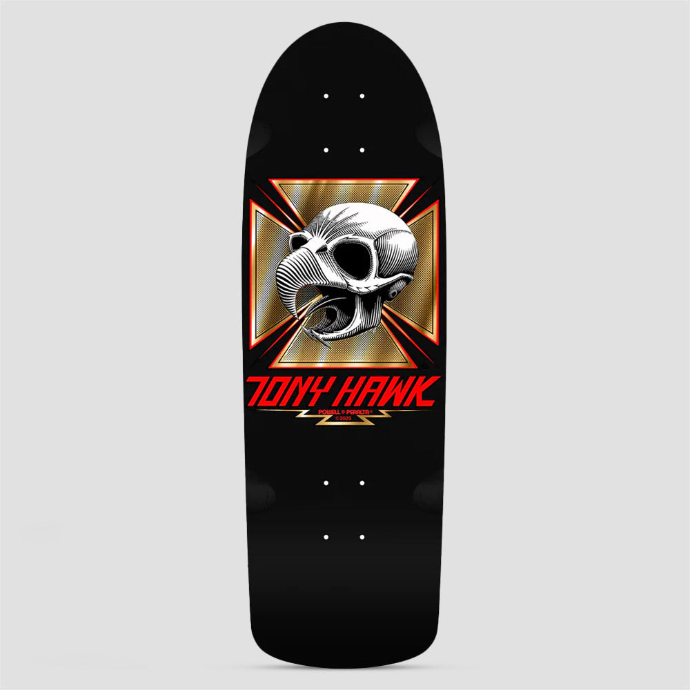 ヴィンテージ 1990年 Tony Hawk メダリオンスケートボードデッキ Bones Brigade 10.0 Tony Hawk Series 16 Skateboard Deck Black
