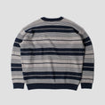 Load image into Gallery viewer, By Parra Neatly Striped Knitted Pullover Navy Blue