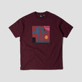Load image into Gallery viewer, By Parra Tripped Up T-Shirt Dark Red
