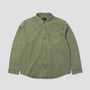 HUF Carson Overdyed Denim Longsleeve Shirt Olive
