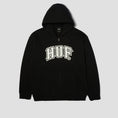 Load image into Gallery viewer, HUF Classic Arch Full Zip Hoodie Black / White