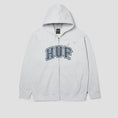Load image into Gallery viewer, HUF Classic Arch Full Zip Hoodie Heather Grey / Navy