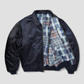 Load image into Gallery viewer, HUF Clothiers Reversible Flight Jacket Navy