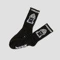 Load image into Gallery viewer, Dungeon Portcullis Woven Socks Black