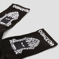 Load image into Gallery viewer, Dungeon Portcullis Woven Socks Black