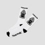 Dungeon Portcullis Woven Socks White