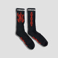 Load image into Gallery viewer, Dungeon Riddle Master Woven Socks Black