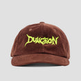 Load image into Gallery viewer, Dungeon Scrawl Cord Embroidered Cap Brown / Neon Yellow