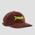 Load image into Gallery viewer, Dungeon Scrawl Cord Embroidered Cap Brown / Neon Yellow