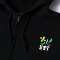 Load image into Gallery viewer, HUF Flower Full Zip Hood Black