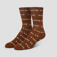 Load image into Gallery viewer, HUF Fuck It Sock Brown
