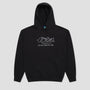 Frog Dino Logo Hood Black