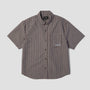 HUF Galaxy Plaid Shortsleeve Woven Top Dark Brown