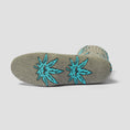 Load image into Gallery viewer, HUF Green Buddy Crew Sock Heather Grey