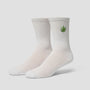 HUF Green Buddy Embroidered Sock White