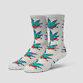 Load image into Gallery viewer, HUF Green Buddy Floatie Sock White