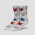 Load image into Gallery viewer, HUF Green Buddy Multi Sock White
