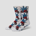 Load image into Gallery viewer, HUF Green Buddy Nitro Sock White