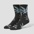 Load image into Gallery viewer, HUF Green Buddy Snowflakes Sock Black