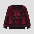 Load image into Gallery viewer, GX1000 Jacquard Knit Angel Sweater Black / Maroon