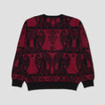 Load image into Gallery viewer, GX1000 Jacquard Knit Angel Sweater Black / Maroon