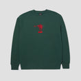 Load image into Gallery viewer, HUF Heavenly Crew Forest Green