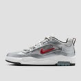 Load image into Gallery viewer, Nike SB Air Max Ishod Premium Skate Shoes Metallic Silver / Varsity Red