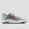 Load image into Gallery viewer, Nike SB Air Max Ishod Premium Skate Shoes Metallic Silver / Varsity Red