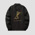Load image into Gallery viewer, Poets X Danny Minnick Coaches Jacket Black With Gold Print