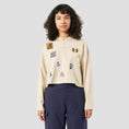 Load image into Gallery viewer, HUF Patches Longsleeve Crop Polo Stone