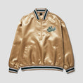 Load image into Gallery viewer, HUF Pop Fly Satin Baseball Jacket Tan