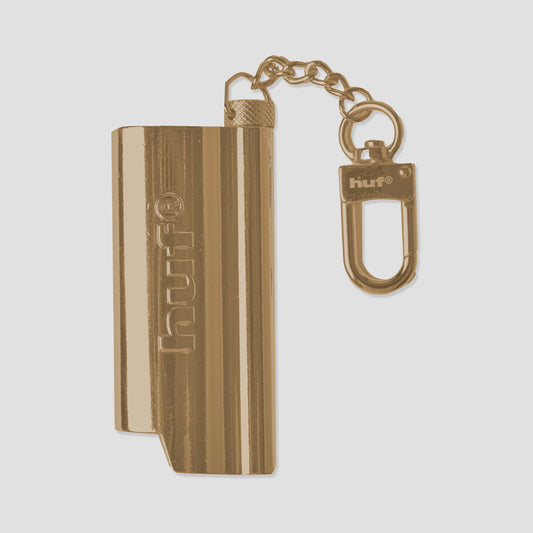 Huf Burner Lighter Sleeve Keychain Gold
