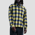 Load image into Gallery viewer, Nike SB Longsleeve Flannel Shirt Midnight Navy / Speed Yellow