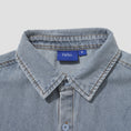 Load image into Gallery viewer, Helas Bad Washed Denim Shirt Light Blue