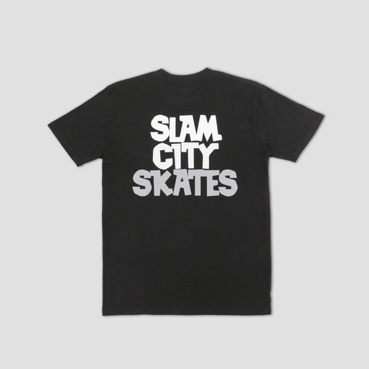 Slam City Skates Classic Scale Logo T-Shirt Black