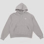 Nike SB Embroidered Logo Fleece Pullover Hood Dark Grey Heather / White
